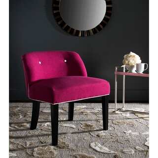 Safavieh Bell Berry/ White Polyester Vanity Chair