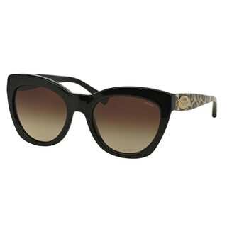 Coach Women's HC8151 Black Plastic Cat Eye Sunglasses