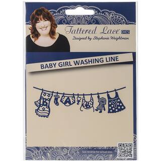Tattered Lace Metal Die-Washing Line Baby Girl