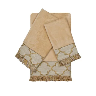 Austin Horn En'Vogue Ascot Gold 3-piece Decorative Embellished Towel Set