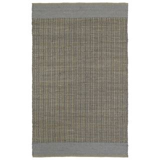 Handmade Slate Wool & Jute Border Frisco Rug (21" x 34")