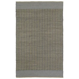 Handmade Slate Wool & Jute Border Frisco Rug (8'0 x 10'0)