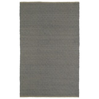 Handmade Slate Wool & Jute Diamonds Frisco Rug (5'0 x 7'6)
