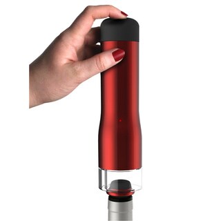 Rabbit Electric Wine Preserver with Two Stoppers, Red