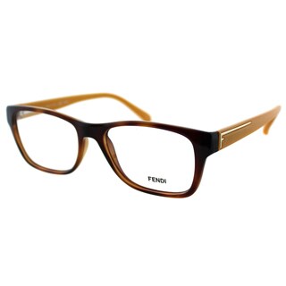 Fendi Women's FE 1036 218 Blonde Havana Plastic Rectangle Eyeglasses