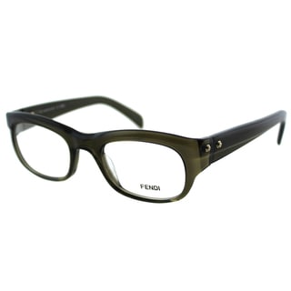 Fendi Unisex FE 867 248 Military Green Plastic Rectangle Eyeglasses