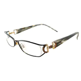 Gucci Women's GG 2793 QGT Shiny Black Metal Rectangle Eyeglasses