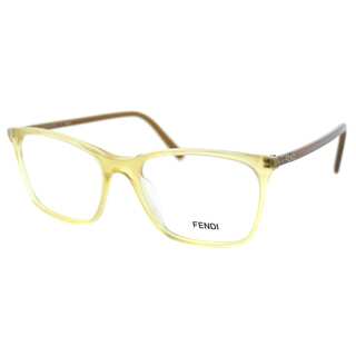 Fendi Women's FE 946 799 Sand Transparent Plastic Rectangle Eyeglasses