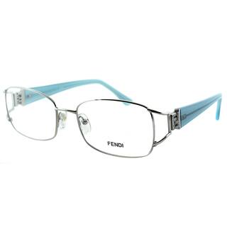 Fendi Women's FE 848 028 Silver Metal Rectangle Eyeglasses