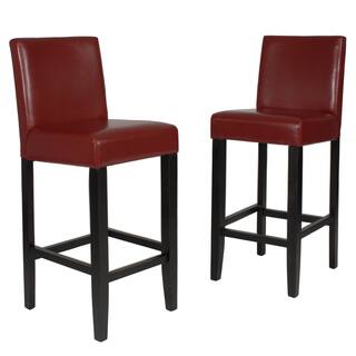 Citylight Faux Leather Bar Height Barstool (Set of 2)