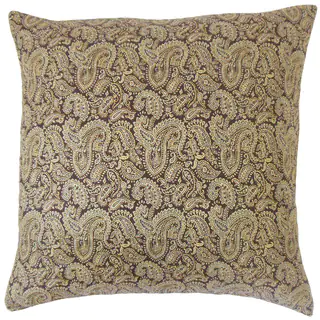 Laraib Paisley 18-inch Cotton Throw Feather and Down Filled Throw Pillow
