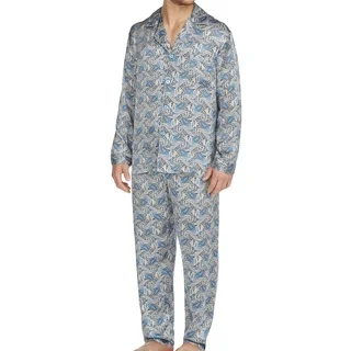 Cypress Men's Silk Charmeuse Long Sleeve Pajama Set