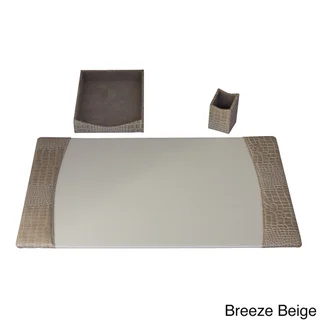 Protacini Italian Patent Leather 3-Piece Desk Set