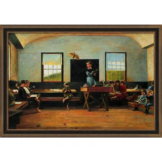 Winslow Homer 'The Country School' Hand Painted Framed Canvas Art