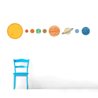 Planets Solar System Wall Decals Set