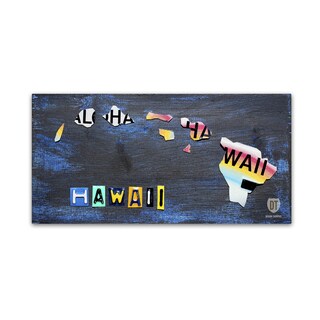 Design Turnpike 'Hawaii State Map' Canvas Wall Art