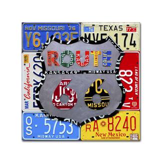 Design Turnpike 'Route 66 Road Sign' Canvas Wall Art