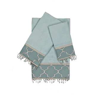 Austin Horn En'Vogue Stanton Beads Aqua 3-piece Decorative Embellished Towel Set