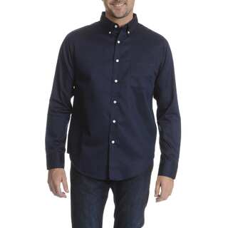 Narragansett Traders Men's Solid Long Sleeve Collared Shirt