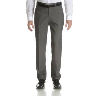 Perry Ellis Men's Grey Slim Fit Flat Front Dress Pants