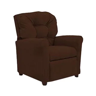Dozydotes 4 Button Kids Child Recliner Chair - Chocolate Micro Suede