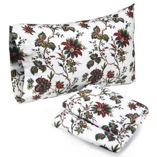 Tribeca Living Rainforest Floral Printed Flannel Pillowcases (Set of 2)