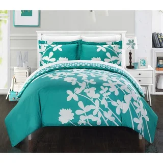 Chic Home Casa Blanca Turquoise Reversible 7-piece Duvet Cover Set