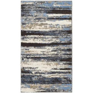 Safavieh Retro Modern Abstract Cream/ Blue Rug (2'6 x 4')