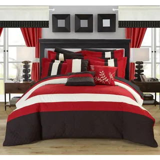 Chic Home Lorena Red 24-piece Bed in a Bag with Sheet Set