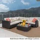 Santa Rosa Outdoor 6-piece Wicker Seating Sectional Set with Cushions by Christopher Knight Home - Thumbnail 21