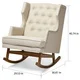 Contemporary Light Beige Fabric Rocking Chair by Baxton Studio - Thumbnail 5