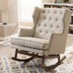 Contemporary Light Beige Fabric Rocking Chair by Baxton Studio - Thumbnail 0
