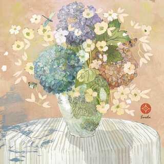 Marmont Hill - Brendas Hydrangea by Evelia Painting Print on Canvas