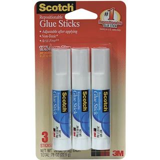 Scotch Restickable Craft Glue Stick - 3/PK