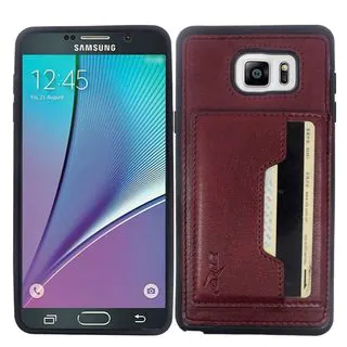 Insten Leather TPU Dual Layer Hybrid Case Cover with Wallet Flap Pouch For Samsung Galaxy Note 5