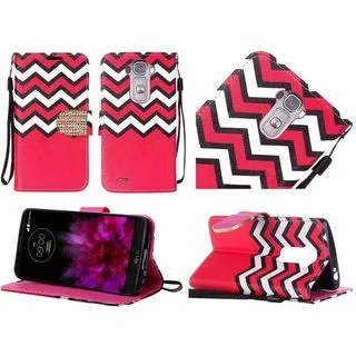 Insten Chevron Leather Case Cover Lanyard with Stand/Diamond For LG G Flex 2