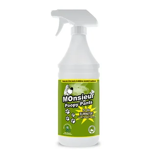 Monsieur Poopy Pants - Extra Strength Pet Urine Eliminator - Non Toxic Pet Urine Carpet Cleaner, 32oz
