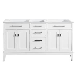 Avanity Madison 60 in. Double Sink Vanity Only in White Finish