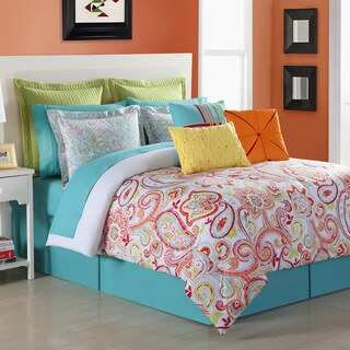 Torrance Cotton Paisley Comforter Set with Bedskirt by Fiesta