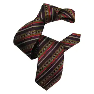 Dmitry Men's Purple Patterned Italian Silk Tie
