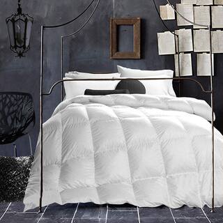 White Wool-filled 200 Thread Count Cotton Comforter