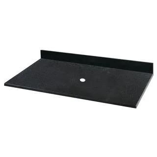 25-inch Granite Vessel Vanity Top in Black