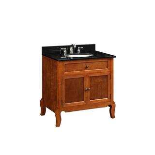 30-inch x 34.25-inch x 21-inch Vanity Cabinet Only in Light Mahogany