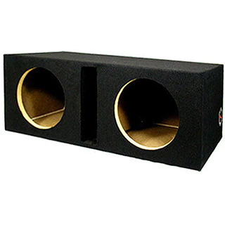 Dual Car Black Subwoofer Box Ported Automotive Enclosure for Two 10-inch Woofers