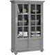 Ameriwood Home Aaron Lane Soft Grey Bookcase with Sliding Glass Doors - Thumbnail 2