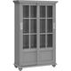 Ameriwood Home Aaron Lane Soft Grey Bookcase with Sliding Glass Doors - Thumbnail 3