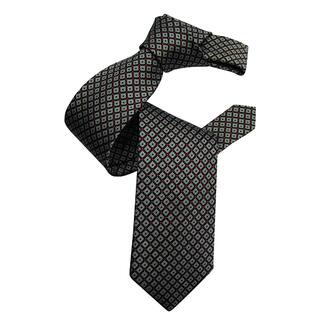 Dmitry Men's Grey Patterned Italian Silk Tie