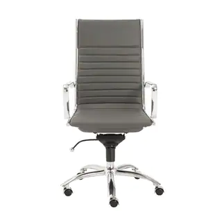 Dirk Grey/ Chrome High Back Office Chair