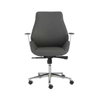 Bergen Grey/ Aluminum Low Back Office Chair
