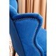 Abbyson Sierra Tufted Navy Blue Velvet Wingback Dining Chair - Thumbnail 3